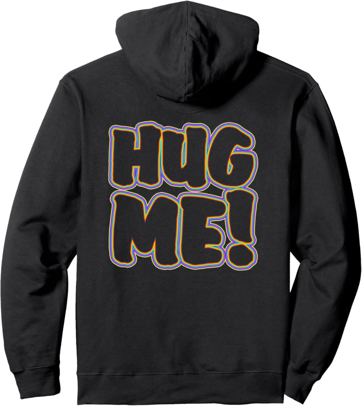 Message - HUG ME - colorful outline - Fan Fun Pullover Hoodie