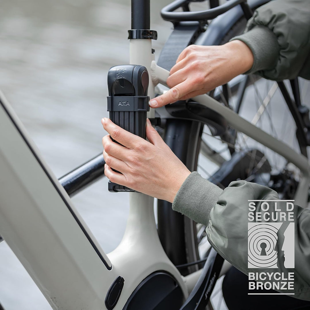 AXA Fold 100 – Faltschloss Fahrrad – Länge 100 cm – Sicherheitsstufe 9 – Fahrradschloss mit 2 Schlüs