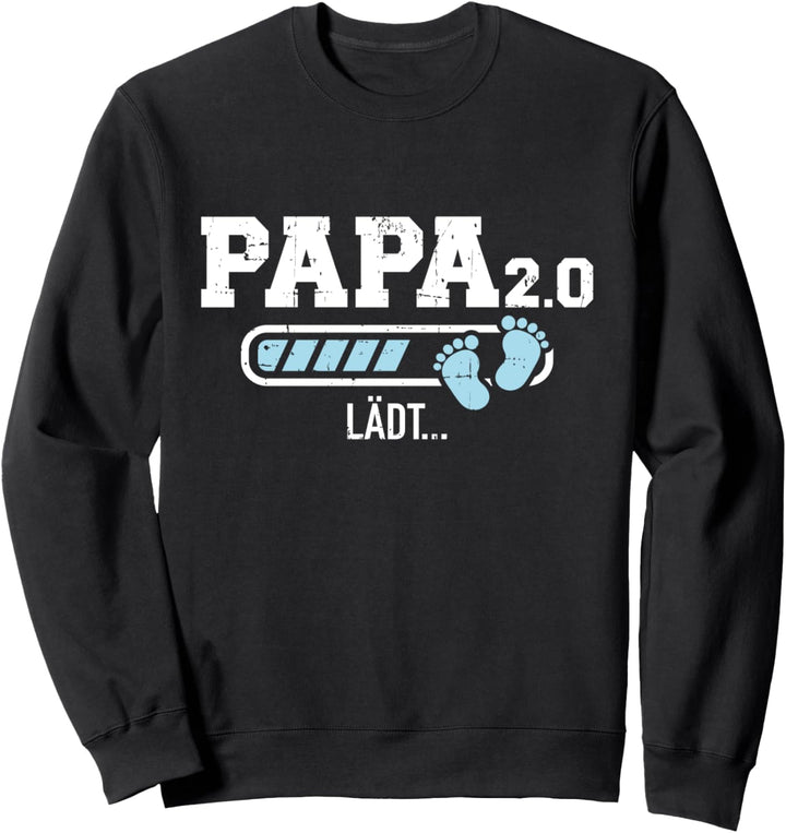 Zweifacher Papa Vater 2.0 lädt loading Baby Verkündung Sweatshirt