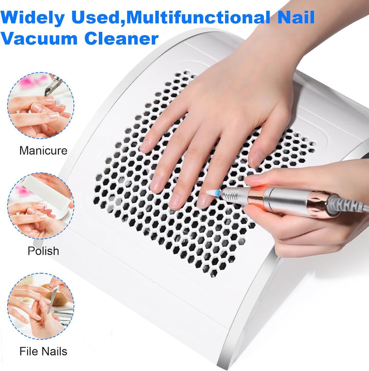 Nagel Staubsauger Professionelle Staubabsaugung Nagelstudio ,Leiser Nagelstaubsauger 4-Lüfter ,Nagel