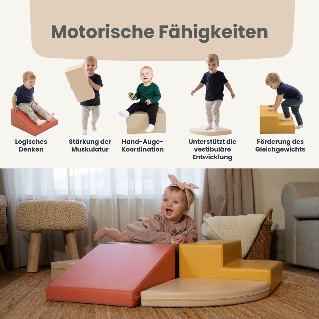 IGLU SOFT PLAY Corner Climber 5 pcs Softbausteine Riesenbausteine Schaumstoffbausteine Grossbaustein