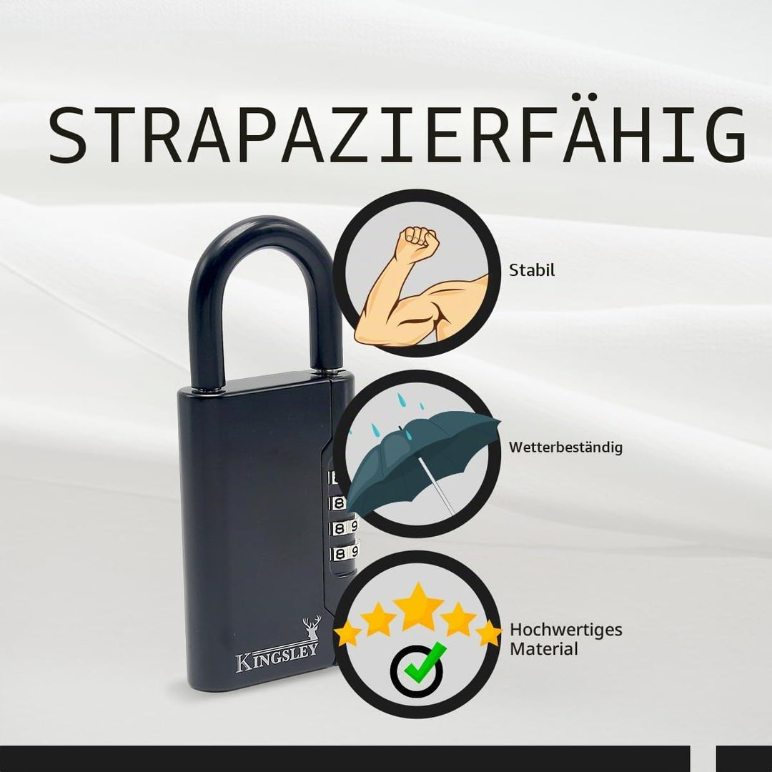 Kingsley Guard-a-Key Schlüsselsafe, Schwarz, Schwarz