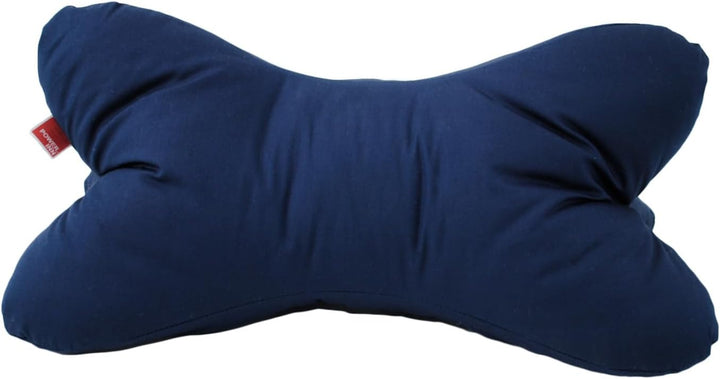 Leseknochen | Nackenkissen - Lesekissen | 44 x 23 cm (Baumwolle, Blau) Blau Baumwolle, Blau Baumwoll