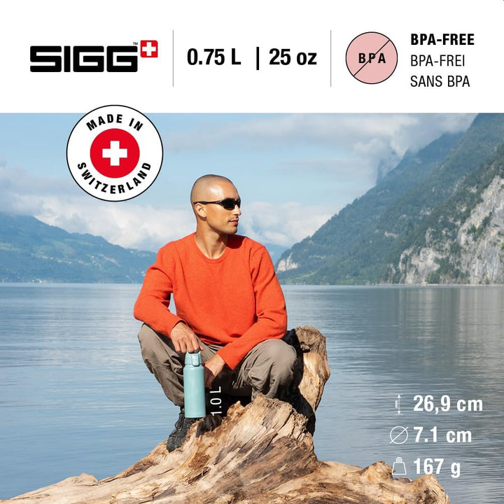 SIGG - Alu Trinkflasche - WMB ONE - Made in Switzerland - ClimatePartner - Kohlensäure geeignet - Au