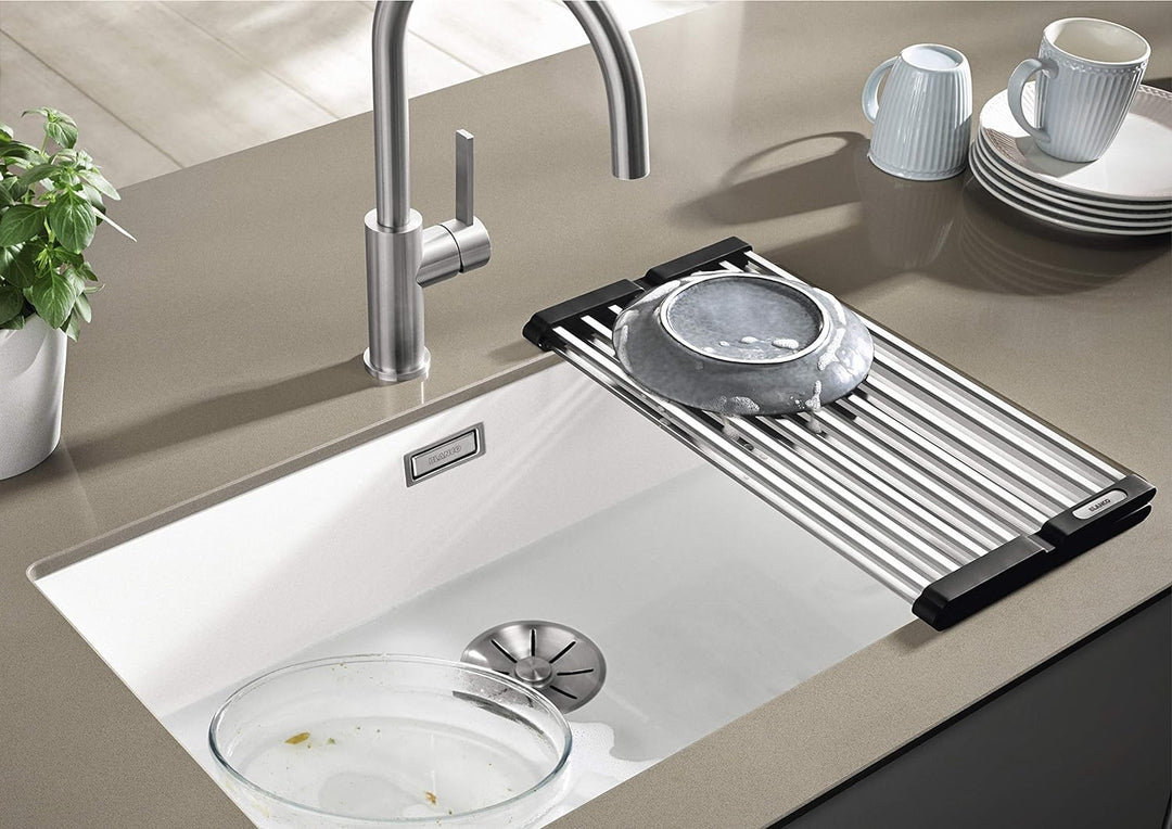 BLANCO 238482 Klappmatte als Abtropf für die Küchenspüle, faltbare Matte für das Waschbecken in der