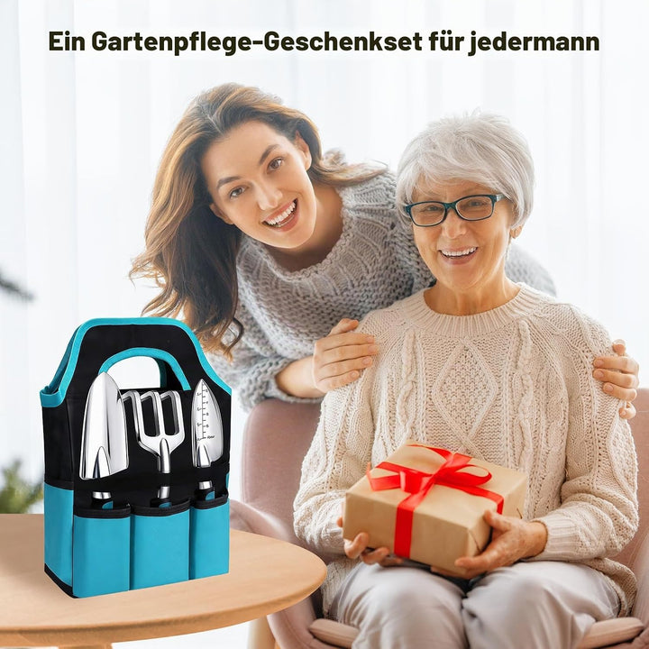 auvstar Gartenwerkzeug Set,7 Stück Gartengeräte,Gartenwerkzeuge Rost Gartenarbeit Set mit Dauerhafte