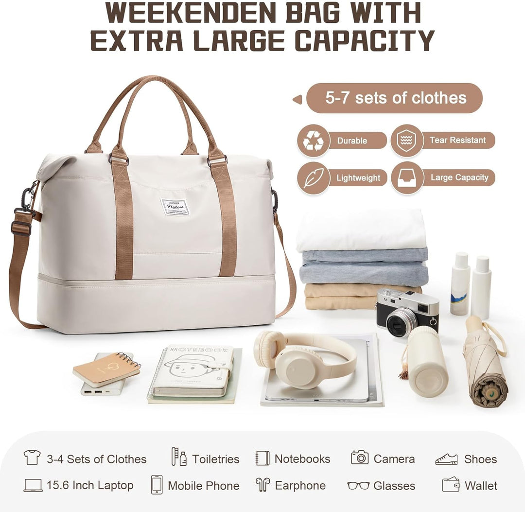 Gross Reisetasche Damen Handgepäck Tasche Sporttasche Weekender Bag Schwimmtasche Wasserdicht Travel