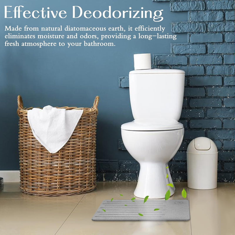 Amilutuo Badematte Stein, Diatomite Stone Bath Mat, rutschfeste Stein Badematte, Badematte Stein Sch