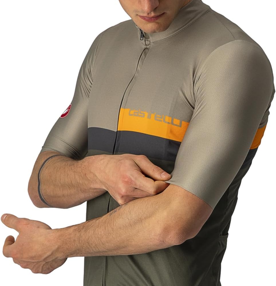 Castelli Herren A Blocco Jersey Sweatshirt L Rinde Green/Pop Orange-dark Gra, L Rinde Green/Pop Oran