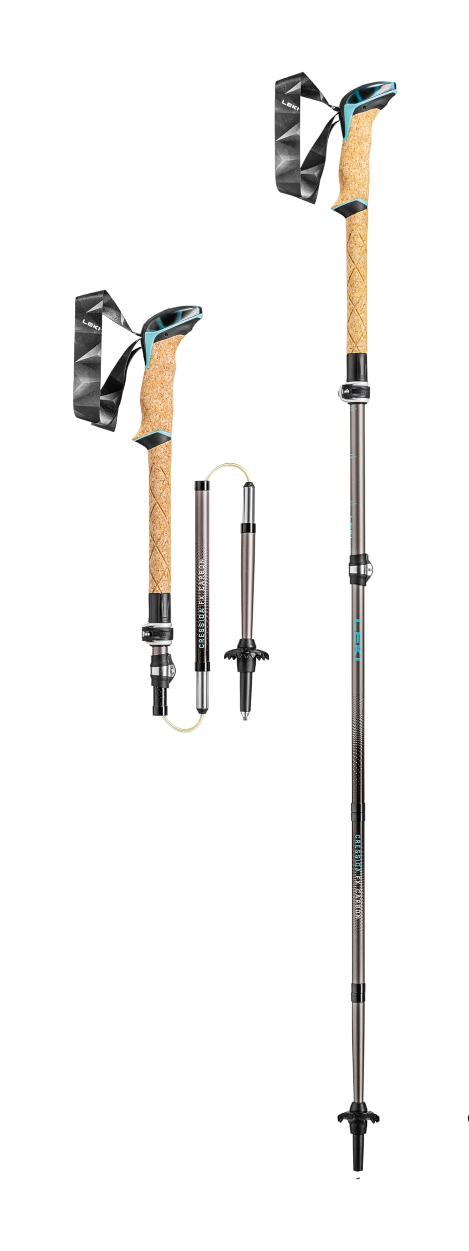 LEKI Cressida FX Carbon brownmetallic-mint-chocolate 100 - 120 cm, brownmetallic-mint-chocolate 100