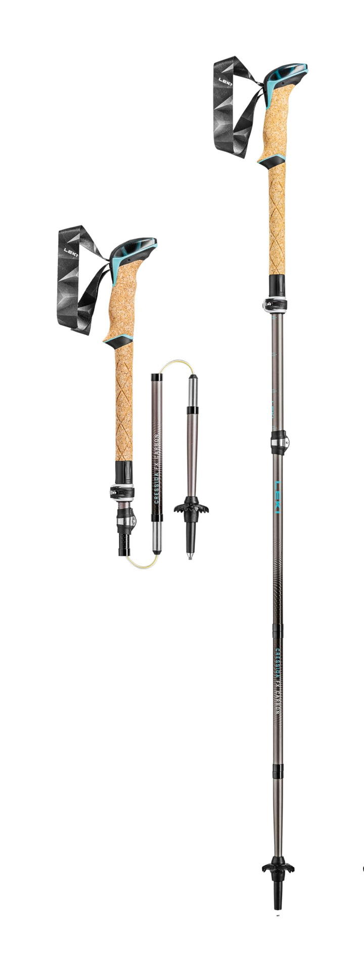 LEKI Cressida FX Carbon brownmetallic-mint-chocolate 100 - 120 cm, brownmetallic-mint-chocolate 100
