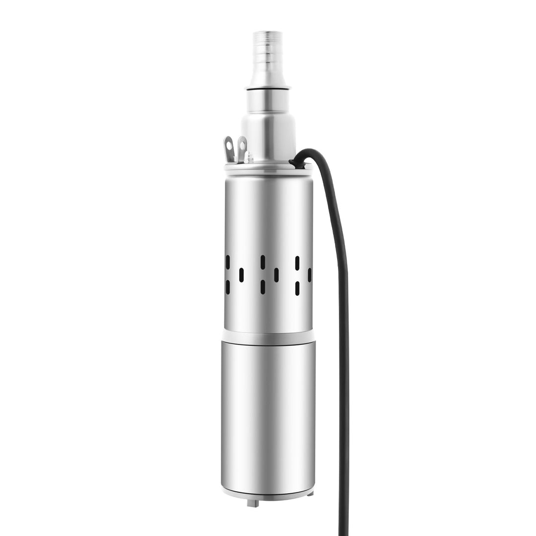 12V/24V Edelstahl Solar-Tauchpump Leise Tiefbrunnenpumpe 25L/min max. Förderhöhe 30m,Ø78mm Sandvertr