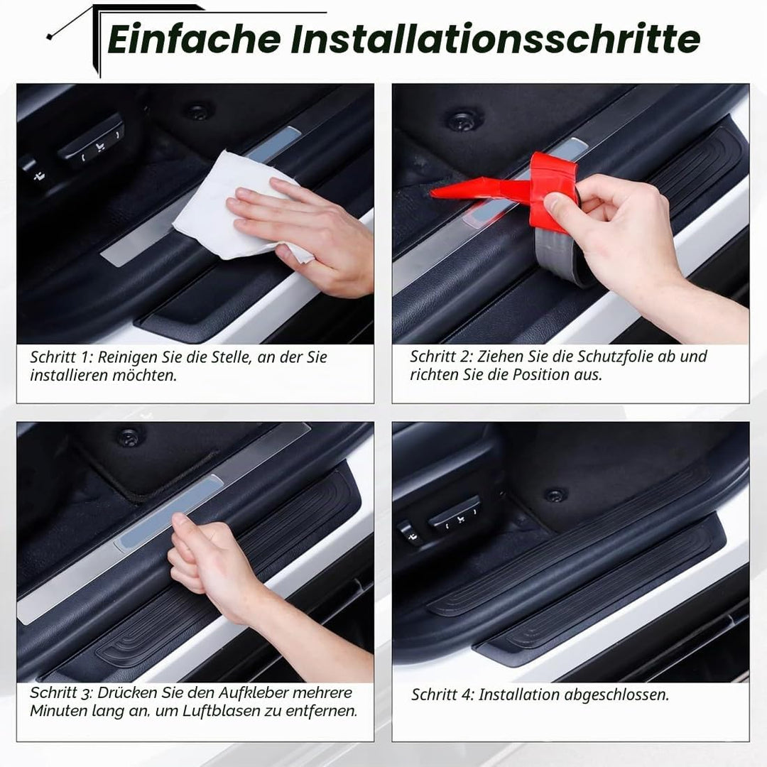 4 Stück Einstiegsleisten Auto,Auto Einstiegsleisten Schutz,schwellenschutz Auto,Einstiegsleistenabde