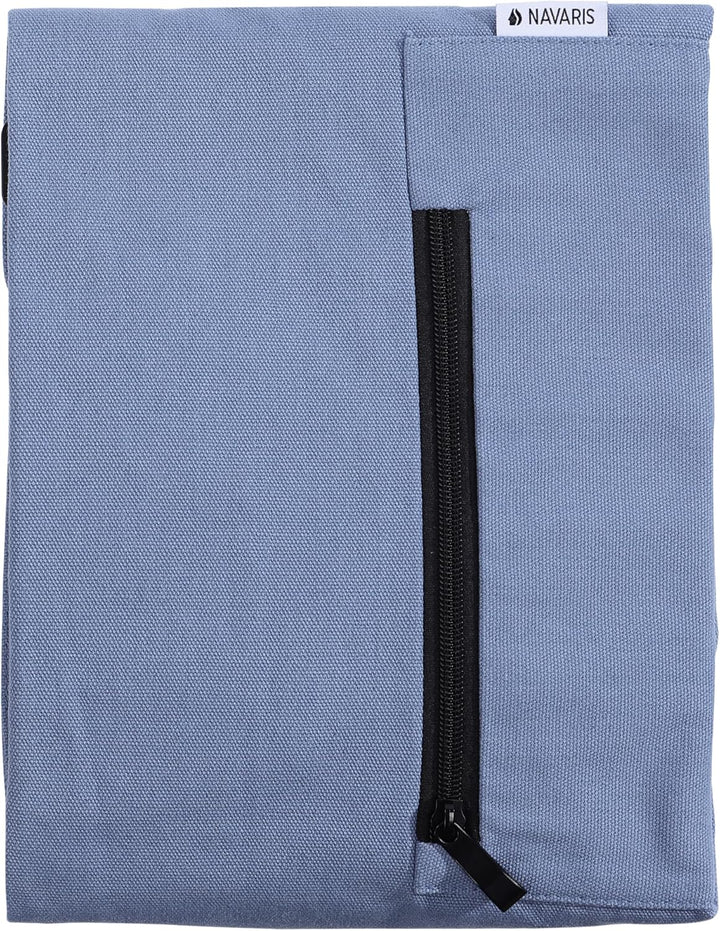 Navaris XXL Yogatasche für Yogamatte aus Baumwolle - Tasche für Yoga Matte mit Reissverschluss Trage