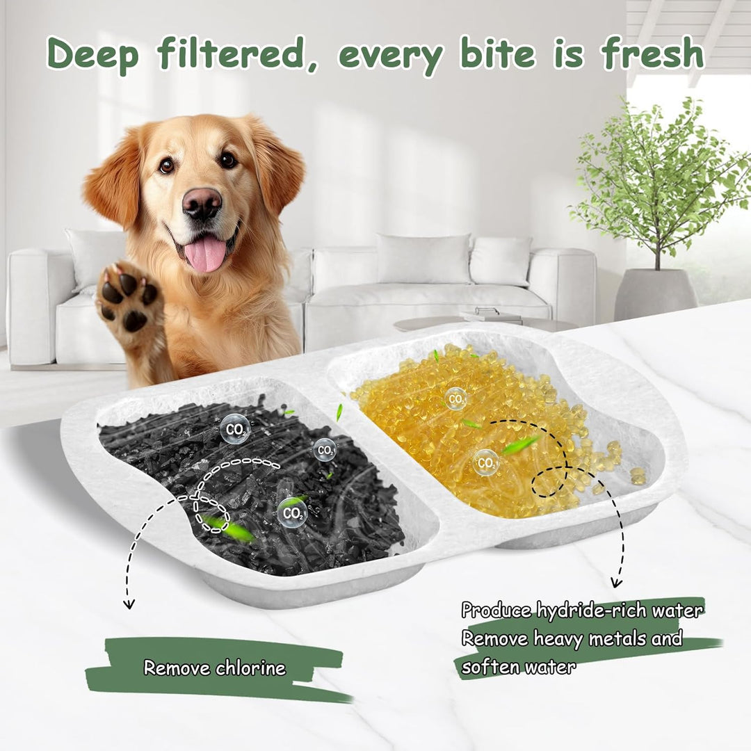 12 Packung Katzenbrunnen Filter für Oneisall PWF-002 (Modell) 7L Hunde Trinkbrunnen Edelstahl,inkl.