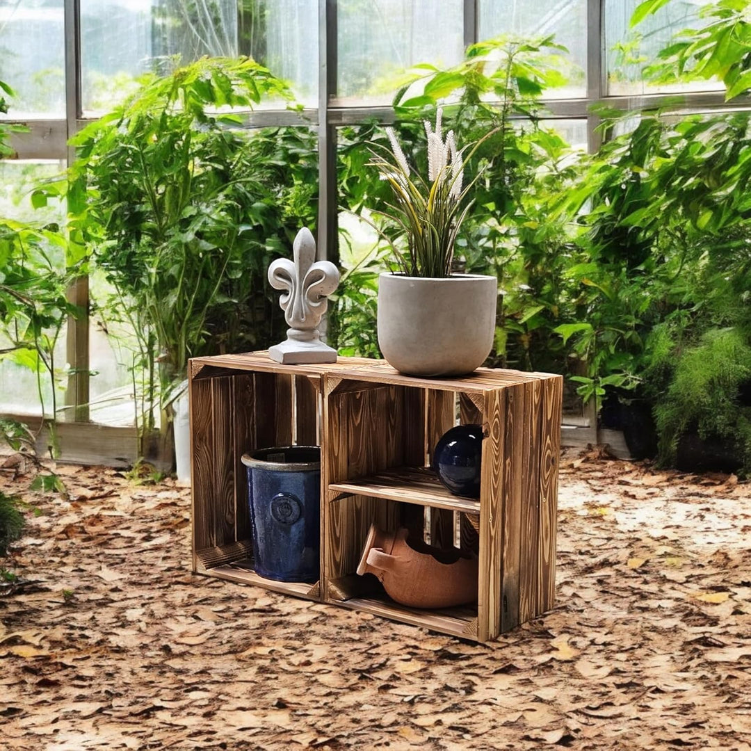 Obstkisten/Weinkisten/Holzkisten Tolle Set-Angebote -Geflammt oder Natur - massiv und stabil - Ideal