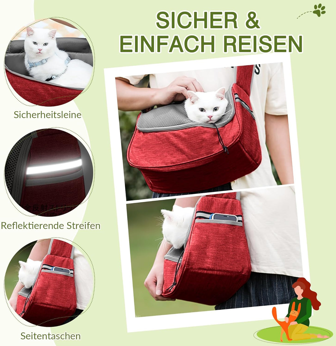 ALLSOPETS Hundetasche Tragetuch Hund Schultertasche Katzentragetasche Haustiere Tasche für Katzen un