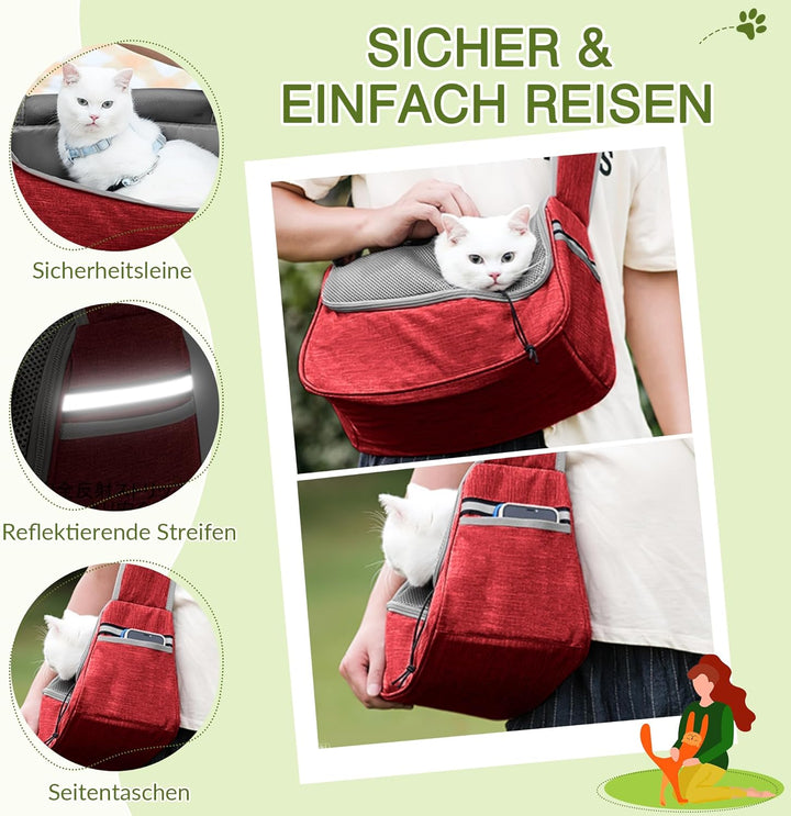 ALLSOPETS Hundetasche Tragetuch Hund Schultertasche Katzentragetasche Haustiere Tasche für Katzen un
