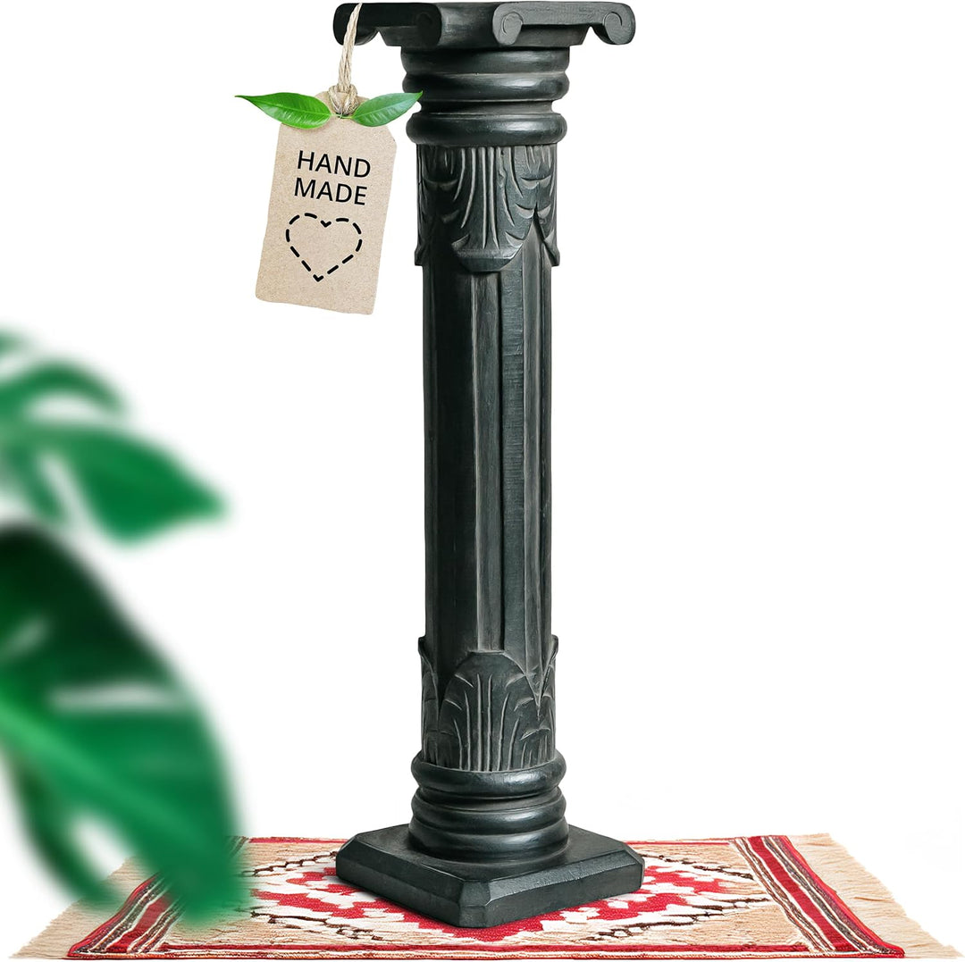 livasia Säule aus Albiziaholz, dekorative balinesische Holzsäule, Blumenpodest aus Indonesien, Handa