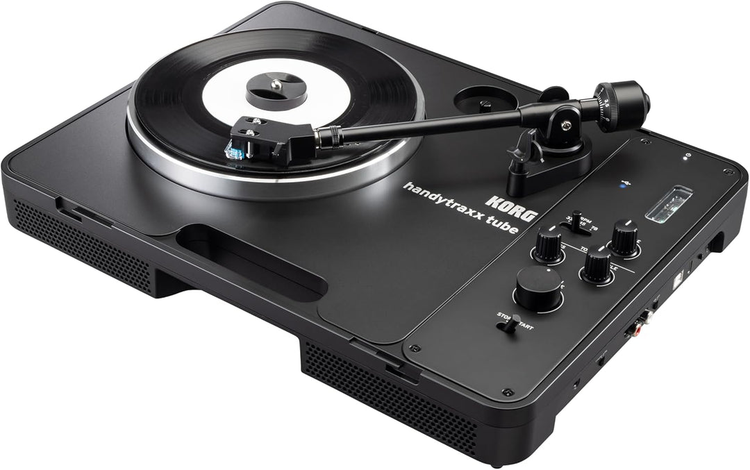 Korg - handytraxx Tube Tragbarer Plattenspieler mit Nutube Vakuumröhre