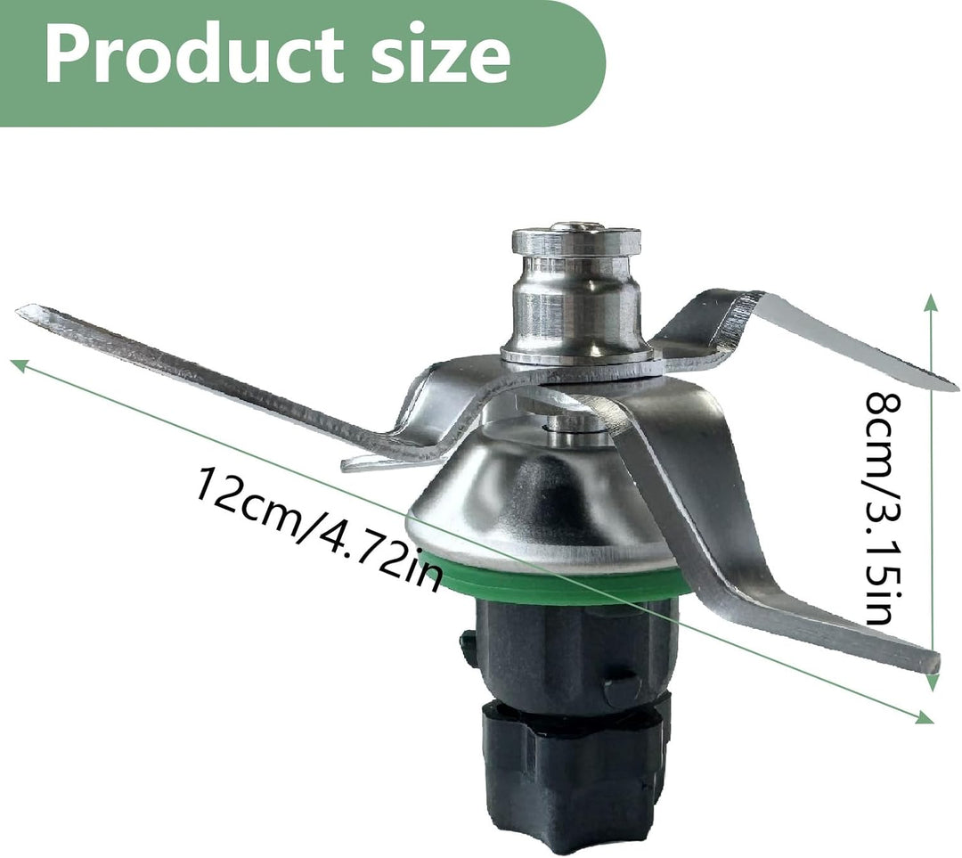 Messer für Thermomix TM5 TM6, Ersatzmesser mit Dichtungsring aus Edelstahl, Küchenmaschine Mixmesser