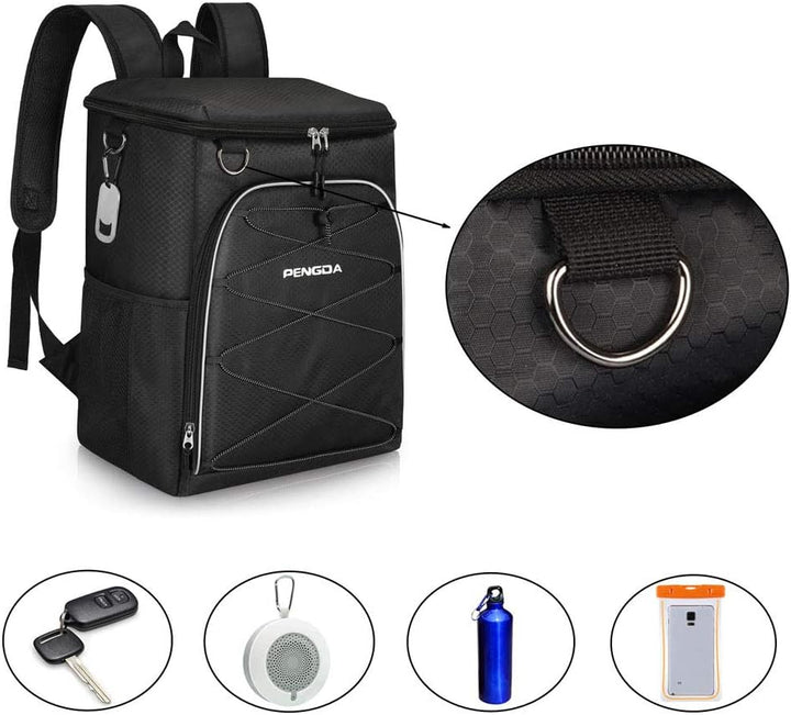 PENGDA 25L Kühlrucksack Kühltasche - 36 Dosen Gross Isoliertasche Wasserdichter Picknickrucksack für