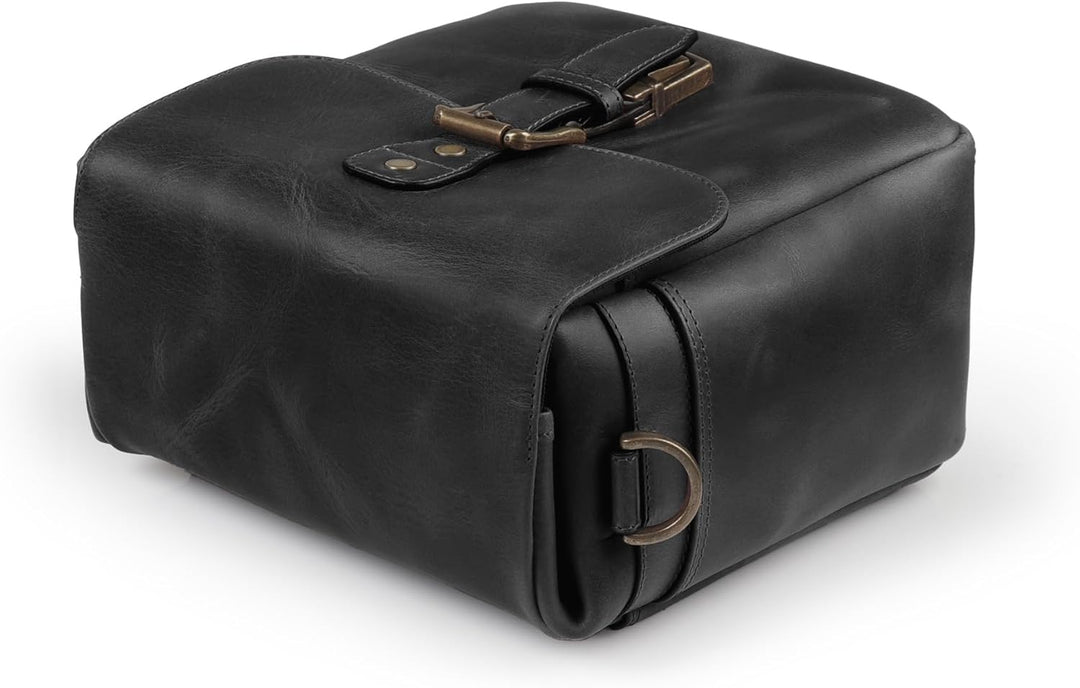 MegaGear MG1328 Torres Mini Kameratasche - Kuriertasche aus echtem Leder für Spiegellose, Sofortbild