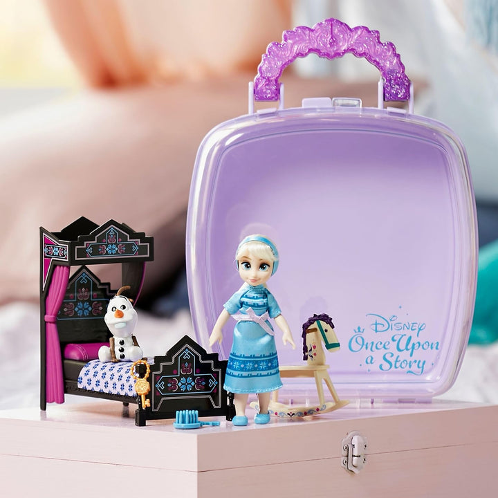 Disney Store Offizielles ELSA Minipuppen-Spielset, Die Eiskönigin - Völlig unverfroren, Once Upon a