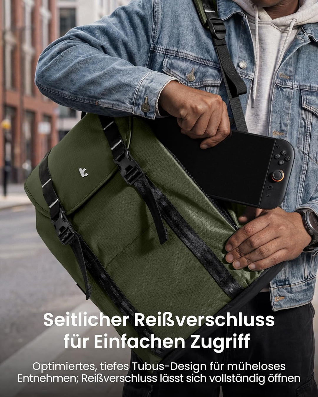 tomtoc Laptop Rucksack, 22L Vintage Tagesrucksack für 13-16 Zoll Laptops, Leicht & Wasserabweisend,