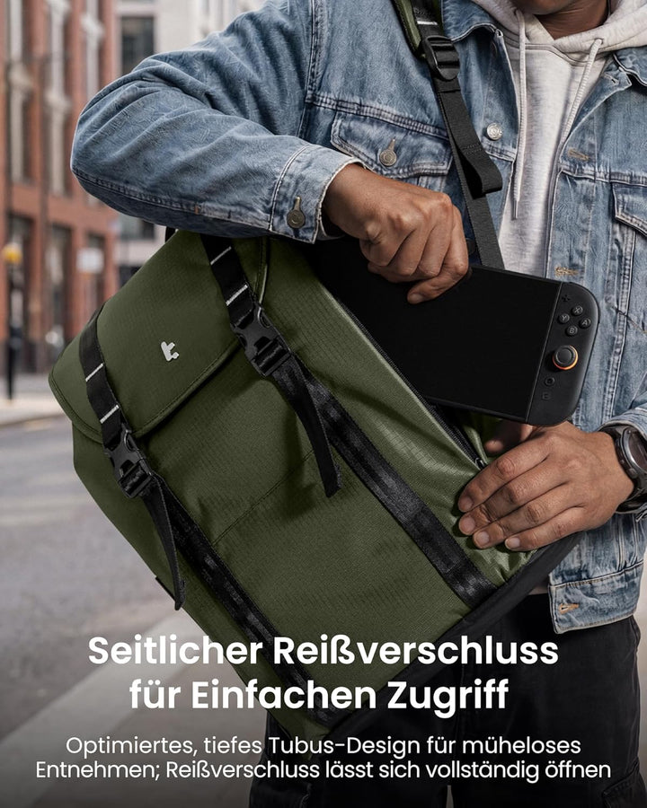 tomtoc Laptop Rucksack, 22L Vintage Tagesrucksack für 13-16 Zoll Laptops, Leicht & Wasserabweisend,