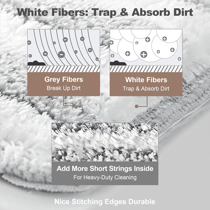JOYMOOP Flache Wischmopp-Pads, Mikrofaser-Reinigungspads, waschbare Pads, Ersatz für JOYMOOP Flachmo