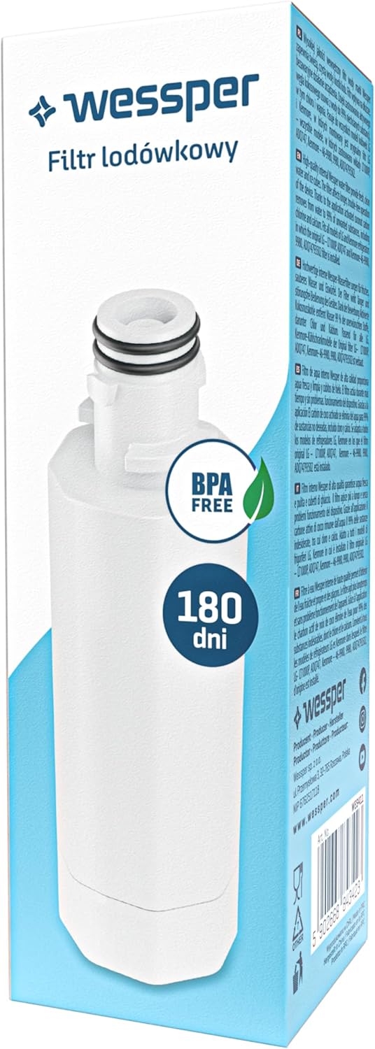 Wessper Wasserfilter Kühlschrank 3 Stück Ersatz für LG LT1000P, ADQ747, Kenmore 46-9980, Kompatibel