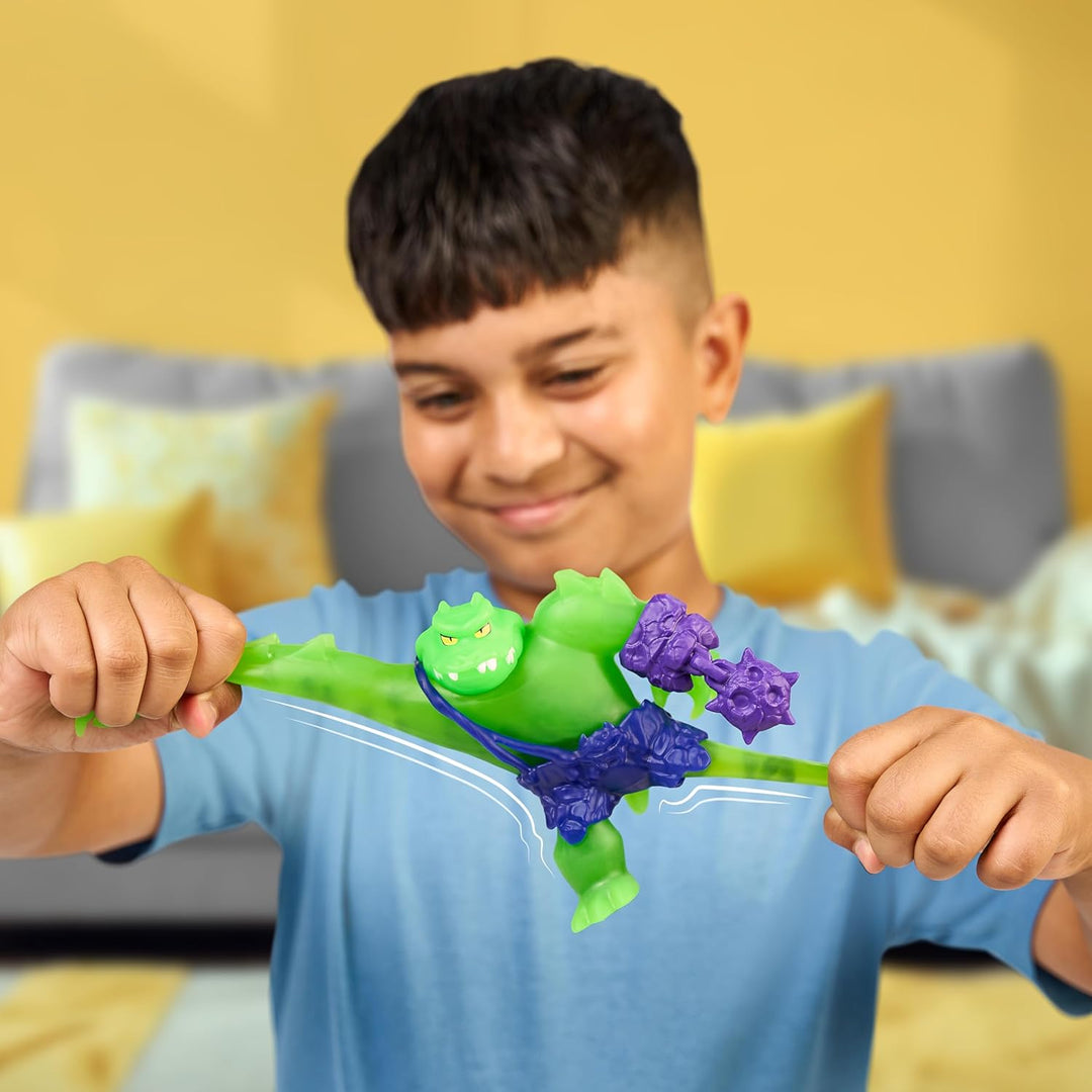 Heroes of Goo Jit Zu Meteor Madness Rock Jaw-Actionfigur, dehnbar, mit einzigartiger Schleimfüllung