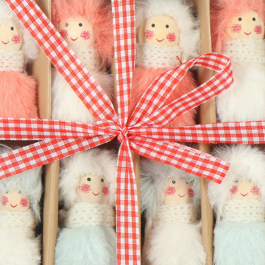 COM-FOUR® 16x Premium Weihnachtsbaum-Anhänger Engel - Christbaumschmuck - Feen-Figuren als Geschenka