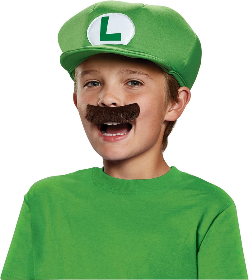 Super Mario Bros Kinder Luigi Hut Und Schnurrbart Zubehörteil - Einheitsgrösse