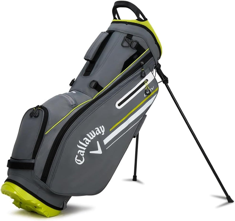 Callaway Golf Chev Standtasche (Ausgabe 2022) Anthrazit/Flow Yellow, Anthrazit/Flow Yellow