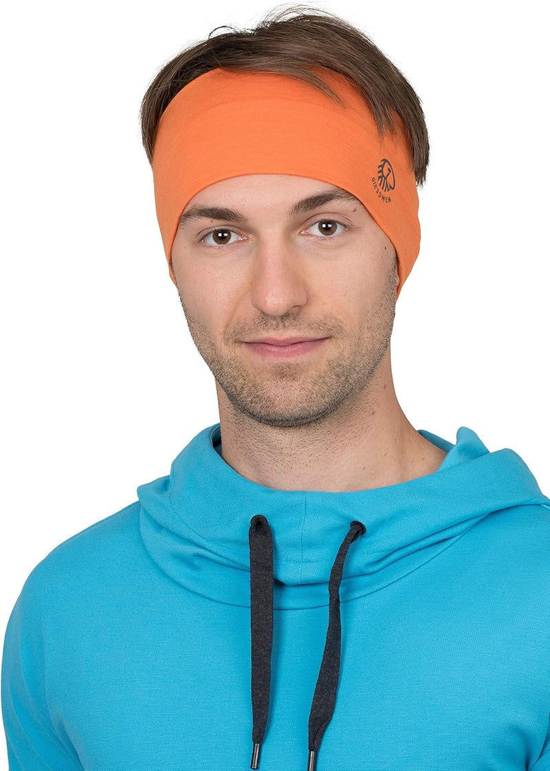 Giesswein - Brentenjoch Unisex Stirnband aus doppellagigem Merinojersey für Damen & Herren, Atmungsa