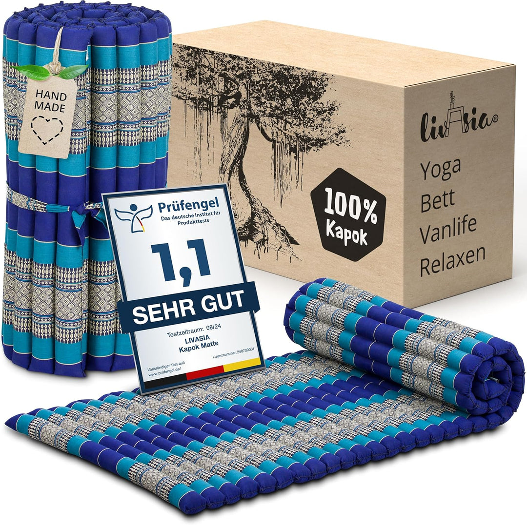 livasia Rollmatte Rollmatratze L-200x110x4,5cm, Gästebett Gästematratze 1 Person, Reisebett Kofferra