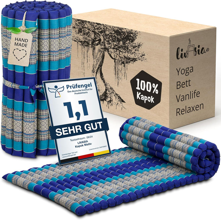 livasia Rollmatte Rollmatratze L-200x110x4,5cm, Gästebett Gästematratze 1 Person, Reisebett Kofferra