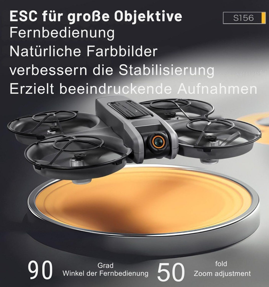 RC-Quadrocopter, (Drohne mit 12,5-cm HD-Display-Fernsteuerung, komplett geschütztem Propellerdesign)