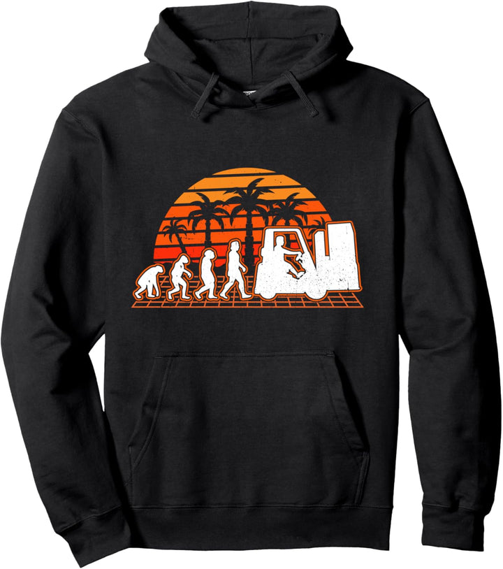 Gabelstaplerfahrer Evolution Retro Stapler Gabelstapler Pullover Hoodie
