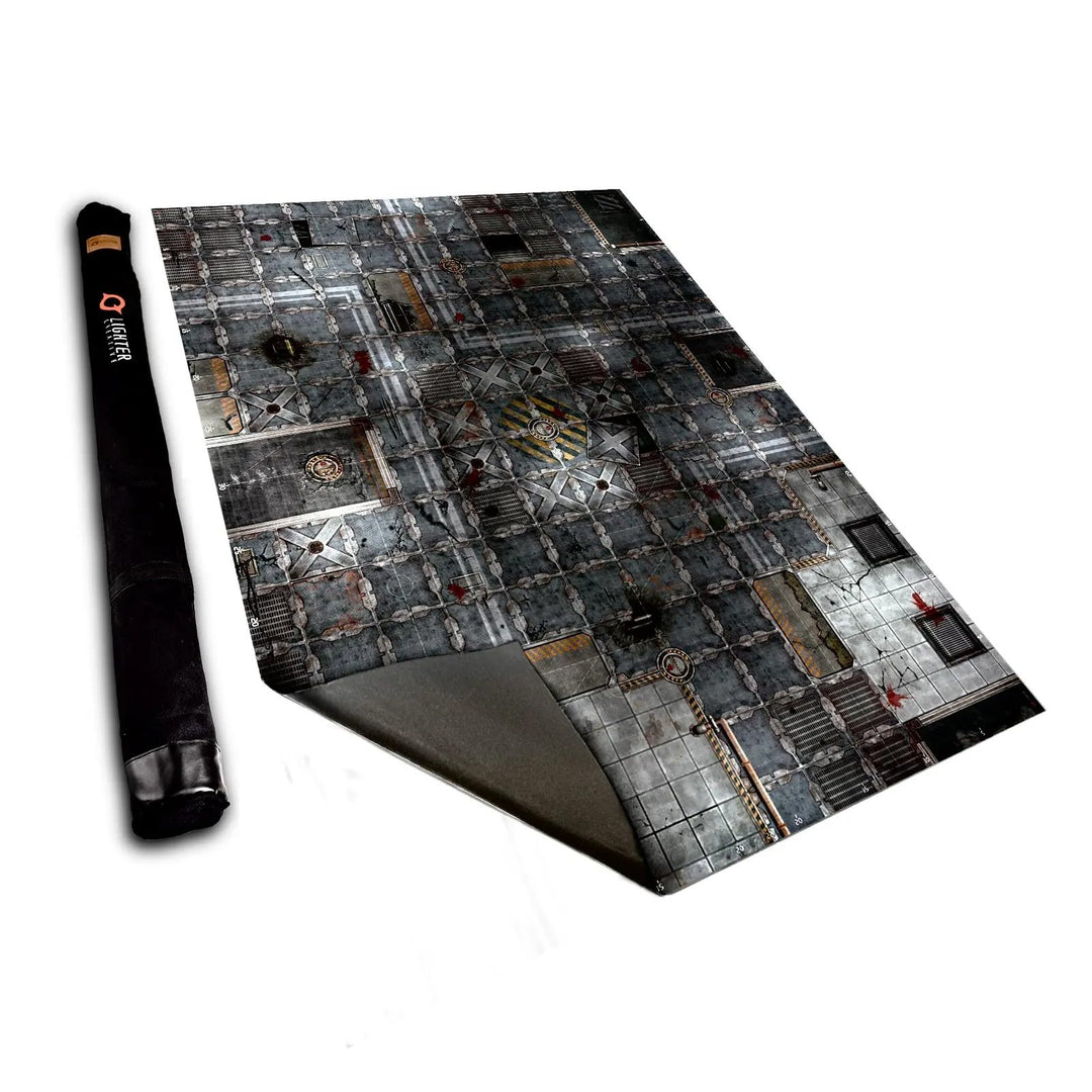 Spielmatte 44 x 60 Matte für WH40K Pariah Nexus, 112 x 152 cm, aus Kunstleder, 1,1 mm Dick (Iron Und