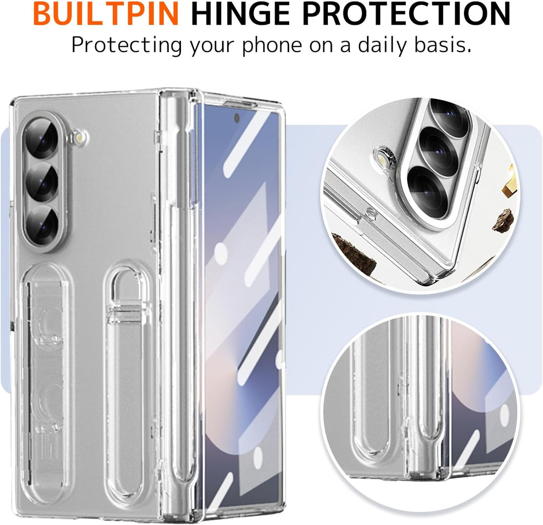 NINKI für Samsung Galaxy Z Fold 5 Handyhülle mit Armband Ständer Z Fold 5 Case mit Stift Fold 5 hand