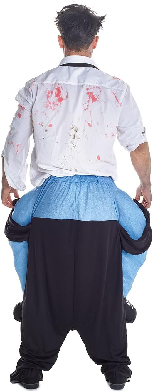 Morph Skelett Huckepack Kostüm für Erwachsene, Halloween Verkleidung Damen Herren, Skelett