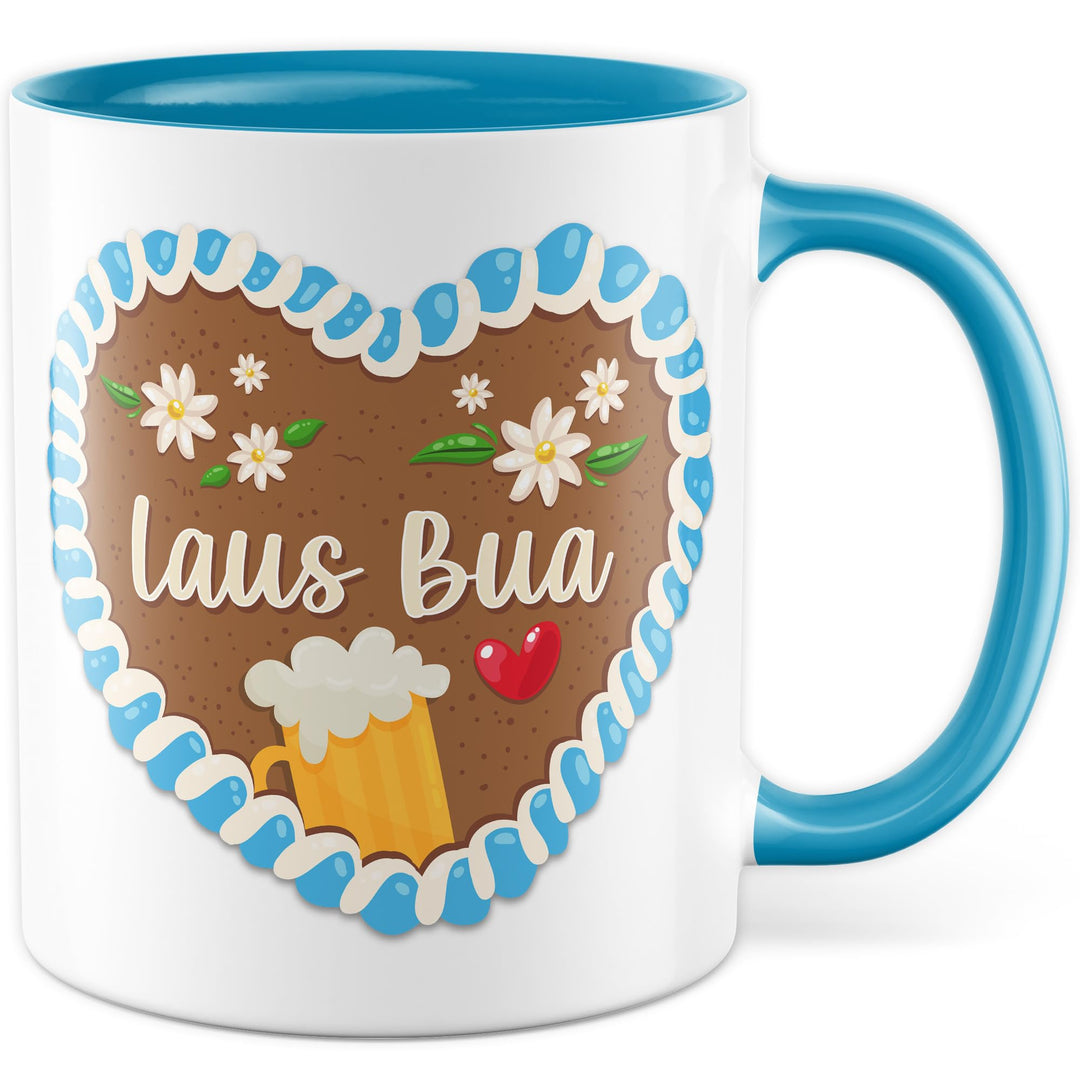 Bayrisch Tasse mit Spruch – Geschenk Laus Bua – Kaffeetasse 330ml aus Keramik – Bayern Dialekt Bub J