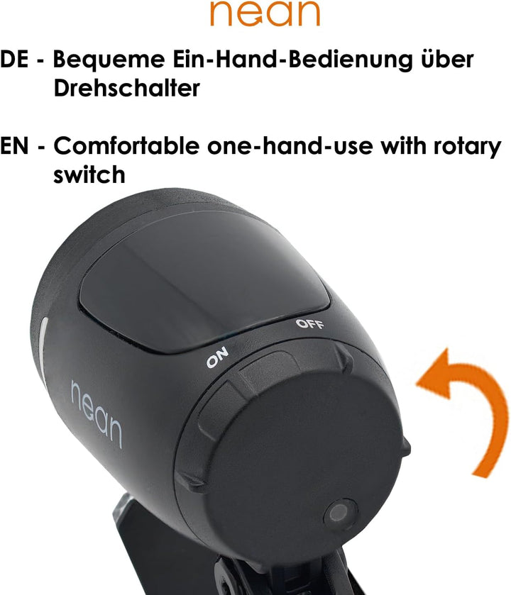 nean Fahrrad 90 Lux Dynamo Frontleuchte mit Standlicht, Reflektor, Tagfahrlicht und StVZO-Zulassung