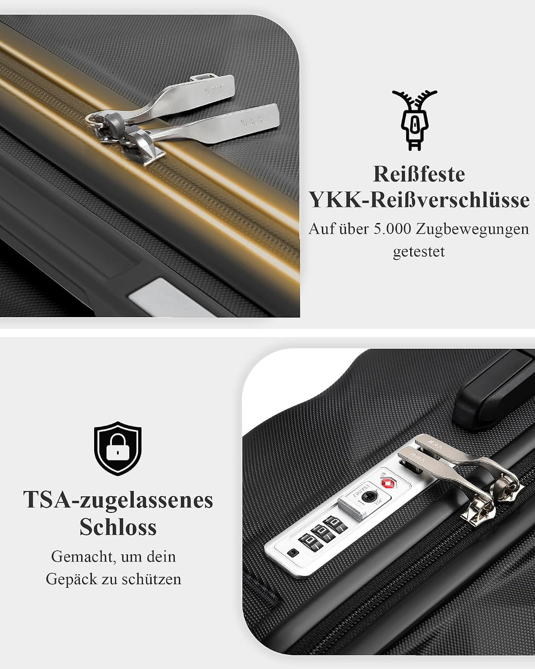 British Traveller Hartschalenkoffer Gross Handgepäck Koffer 73 * 47 * 30cm Reisekoffer Gross Koffer