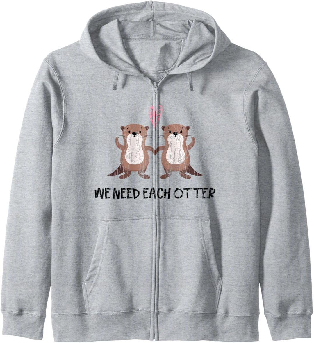 Lustiger süsser Otter Romantisches Design für Ihn Sie Kapuzenjacke