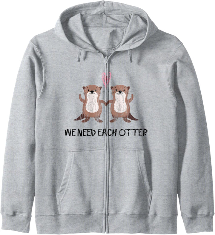 Lustiger süsser Otter Romantisches Design für Ihn Sie Kapuzenjacke