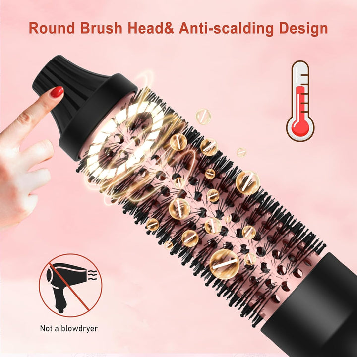 Thermal Brush 3 in 1, Thermobürste Wärmebürste 32mm, UKLISS Rundbürste 200℃, Lockenbürste Double Spa